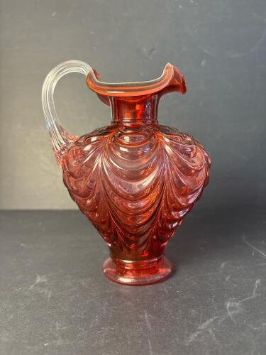 Fenton 75th Anniversary Ruby Red Glass Ewer Pitcher