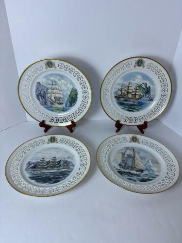 Four Windjammer Collection Decorative Plates by James E. Mitchell