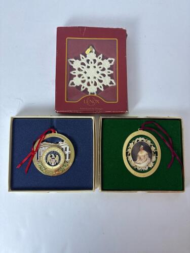 Lenox Porcelain Snowflake Ornament, White House Christmas Ornaments