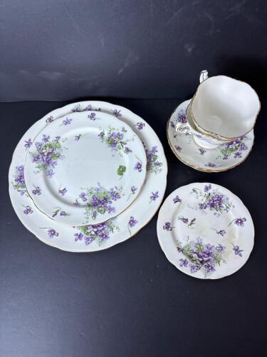 Hammersley Victorian Violets Bone China Tea Set