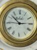 Small Belleek Ireland Porcelain Mantel Clock with Gilt Trim - 2