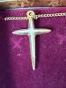 Religious Collectibles: Limoges Lourdes Ashtray, Medal, & Cross Necklace - 8