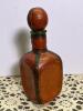 Leather-Clad Glass Decanter With Embossed Design - 2
