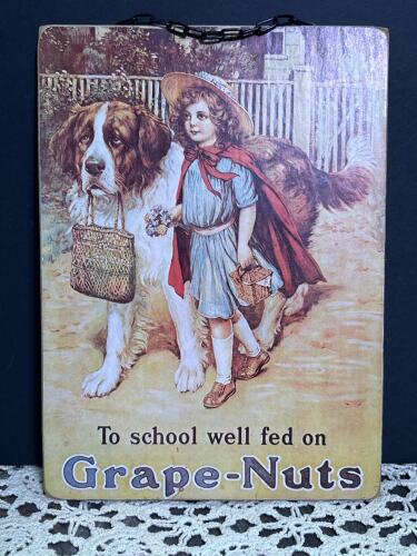 Grape-Nuts Advertising Decoupage Sign
