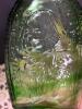 Green Glass Washington Eagle Flask Bottle - 3