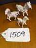 Plastic Miniature Zebra Figurines - 6