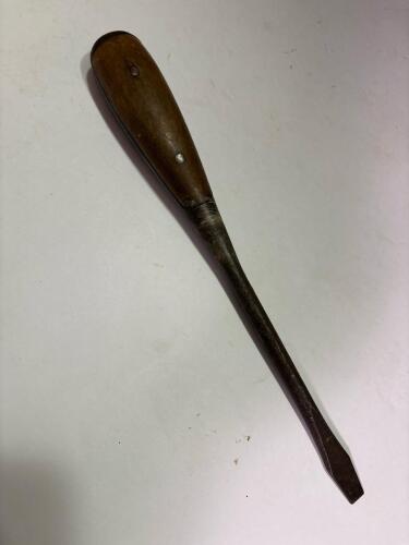 Vintage Wood Handle Flathead Screwdriver