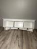 Wall Shelf with Three Compartments and Hooks