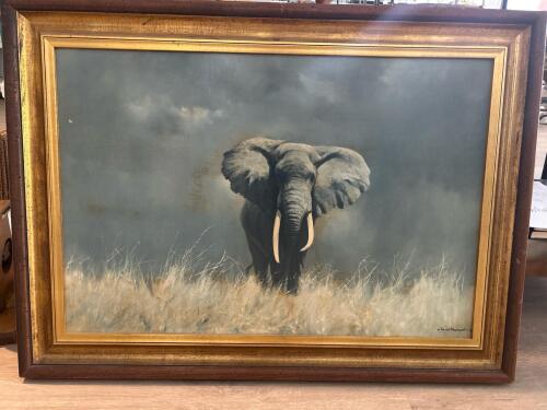 Reproduction Elephant Themed Wall Art - 35&rdquo;x27&rdquo;x2&rdquo;
