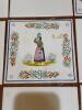 Hand-Painted HB Henriot Quimper Faience Tiles - 5