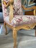 Pair of Upholstered Armchair in Louis XV-style Carved Wood Frame - 2
