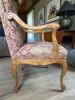 Pair of Upholstered Armchair in Louis XV-style Carved Wood Frame - 3