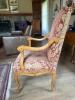 Pair of Upholstered Armchair in Louis XV-style Carved Wood Frame - 7