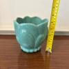 Turquoise Glazed Lotus-Style Pottery Vase - 5