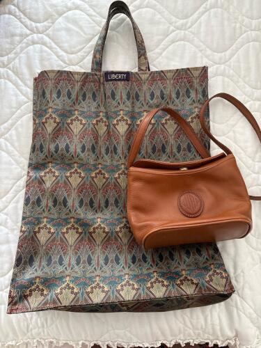 Liberty Art Nouveau-Style Tote Bag and Unisa Leather Purse