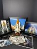 Space Shuttle Challenger 1/200 Scale Model With NASA Patch and Photos
