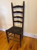 Ladder Back Chair With Woven Rush Seat