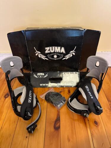 Zuma PH-03 Adult Standard L Snowboard Bindings Black/Silver
