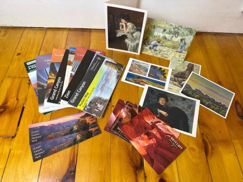 Assorted Postcards and Travel Brochures