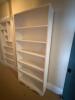 White Painted Bookshelf with Six Shelves