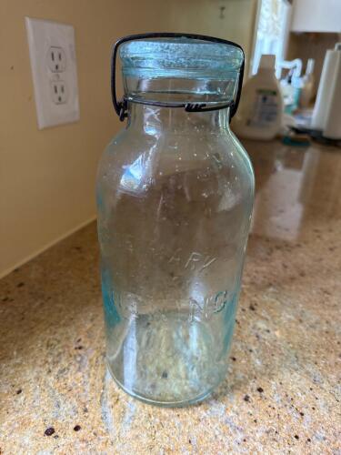 Aqua Glass Canning Jar