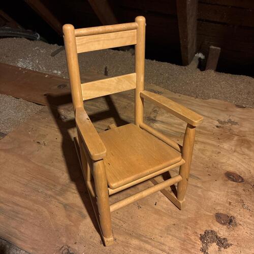 Dolphin Teakwood Child's Rocking Chair