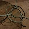 Wrought Iron Table with Round Glass Top - 4