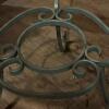 Wrought Iron Table with Round Glass Top - 6