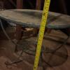 Wrought Iron Table with Round Glass Top - 8
