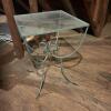 Wrought Iron Table with Square Glass Top