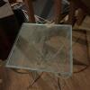 Wrought Iron Table with Square Glass Top - 2