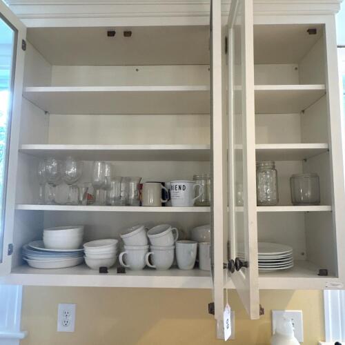 Assorted White Dinnerware, Mugs and Glassware Lot