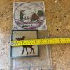 Trio of Decorative Tiles - Ceramic Moose, Pilkington, Clear Glass - 10