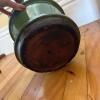 Glazed Ceramic Planter with Saucer and Metal Plant Stand - 7