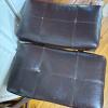 Four Backless Brown Faux Leather Counter Stools - 5