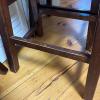 Four Backless Brown Faux Leather Counter Stools - 6
