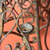 Pair of Ornate Wrought Iron Scrollwork Candle Holders - 2