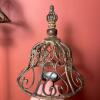 Pair of Ornate Wrought Iron Scrollwork Candle Holders - 4