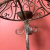 Pair of Ornate Wrought Iron Scrollwork Candle Holders - 5