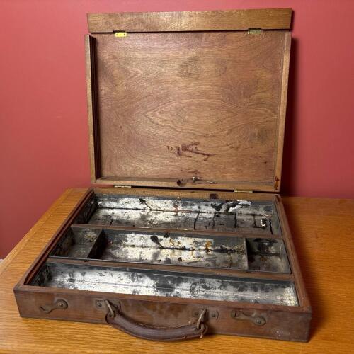 Vintage Wooden Artist's Paint Box