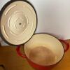 Red Enamel Cast Iron Dutch Oven with Lid - 2