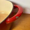 Red Enamel Cast Iron Dutch Oven with Lid - 5