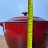 Red Enamel Cast Iron Dutch Oven with Lid - 8