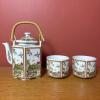 Andrea by Sadek Porcelain Teapot with Cups