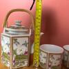 Andrea by Sadek Porcelain Teapot with Cups - 6