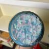 Handmade Blue Glazed Vase with Floral Motif - 8