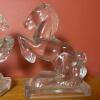 Pair of Clear Glass Horse Bookends - 3