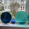 Art Glass Suncatchers, Plate, & Blue Glass