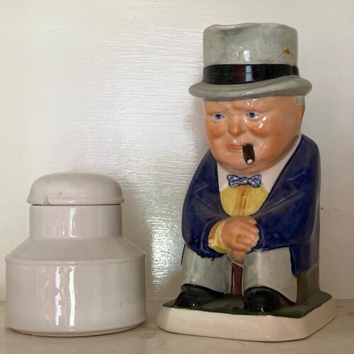 Ceramic Character Jug With White Ceramic Jar