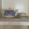 Jackson China Teacups and Saucers with Lusterware Teapot - 5